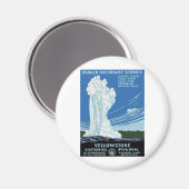 イエローストーンパーク – オールド忠実な間欠泉 マグネット (正面/裏面)