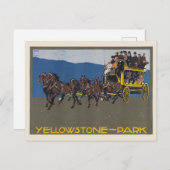 イエローストーンパークUSAヴィンテージポスター1910 ポストカード (正面/裏面)