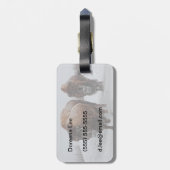 イエローストーンビソン ラゲッジタグ (裏面縦)