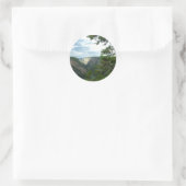 イエローストーンフォトグラフィー、水の滝、木を示す… ラウンドシール (バッグ)