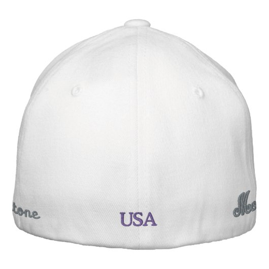 イエローストーンフライ釣り刺繍野球キャップ 刺繍入りキャップ (裏面)