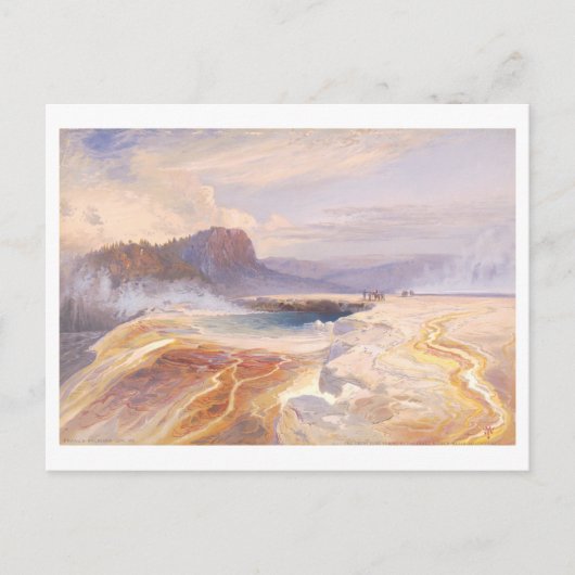 イエローストーンブルー素晴らし春ヴィンテージリトグラフ ポストカード (正面)