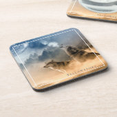 イエローストーンプラスチックのコースター – ザウルフ コースター (左側)