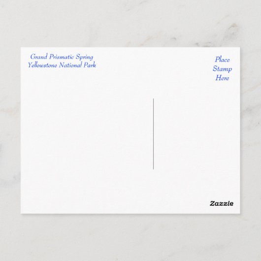 イエローストーンプリズムス春ワイオミンポストカード ポストカード (裏面)
