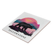 イエローストーンベアセラミックタイル タイル (側面)