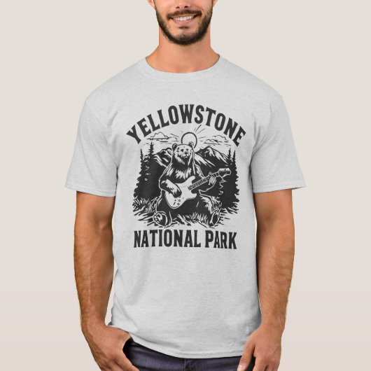 イエローストーンベアーギターTシャツ Tシャツ (正面)