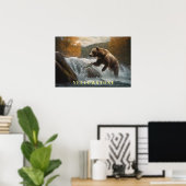 イエローストーンベアーポスターアート ポスター (ホームオフィス)