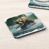 イエローストーンベア飲料用コースター コースター (左側)