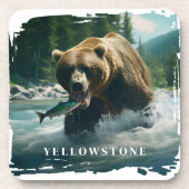 イエローストーンベア飲料用コースター コースター (正面)