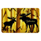 イエローストーンマグネットムース マグネット (横)