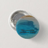 イエローストーンユニークブループール写真国立公園 缶バッジ (正面&裏面)