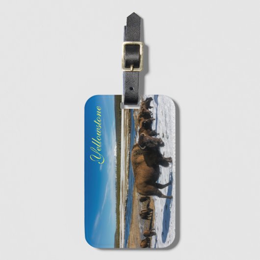 イエローストーンラゲッジタグバッファロー ラゲッジタグ (正面縦)