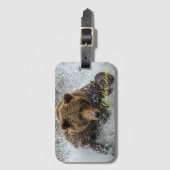 イエローストーンラゲッジタグベアー ラゲッジタグ (正面縦)