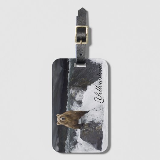 イエローストーンラゲッジタグベアー ラゲッジタグ (正面縦)