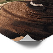 イエローストーンリバーバイソンヴィンテージ旅行ポスター ポスター (角)