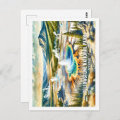 イエローストーンワイオミングUSA有名な場所の水色 ポストカード (正面/裏面)