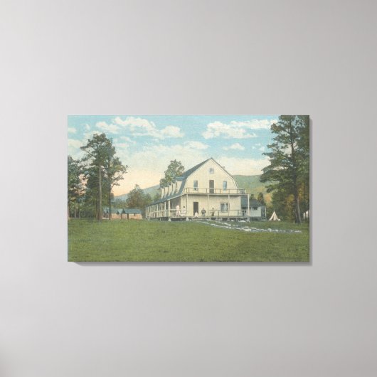 イエローストーンワイビューオブピニーイン キャンバスプリント (正面)