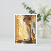 イエローストーンヴィンテージアートトラベルイラストレーション ポストカード (スタンド正面)