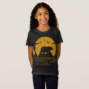 イエローストーンヴィンテージレトロベアUSA国立公園 Tシャツ