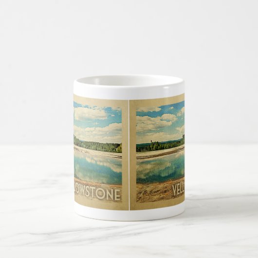 イエローストーンヴィンテージ旅行 コーヒーマグカップ (中央)