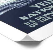 イエローストーンヴィンテージ旅行 ポスター (角)