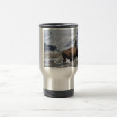 イエローストーン冬山のバイソン トラベルマグ (中央)