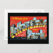 イエローストーン国立公園からのメッセージ ポストカード (正面/裏面)