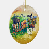 イエローストーン国立公園からの挨拶 セラミックオーナメント (右)