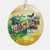 イエローストーン国立公園からの挨拶 セラミックオーナメント (左)