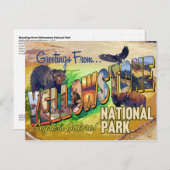 イエローストーン国立公園からの挨拶 ポストカード (正面/裏面)