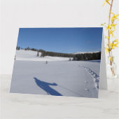 イエローストーン国立公園でのスノーシュー カード (黄色い花)