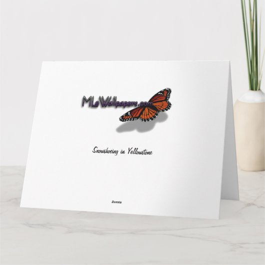 イエローストーン国立公園でのスノーシュー カード (裏面)