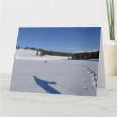 イエローストーン国立公園でのスノーシュー カード (正面)