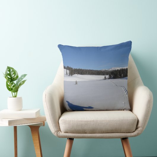 イエローストーン国立公園でのスノーシュー クッション (椅子)