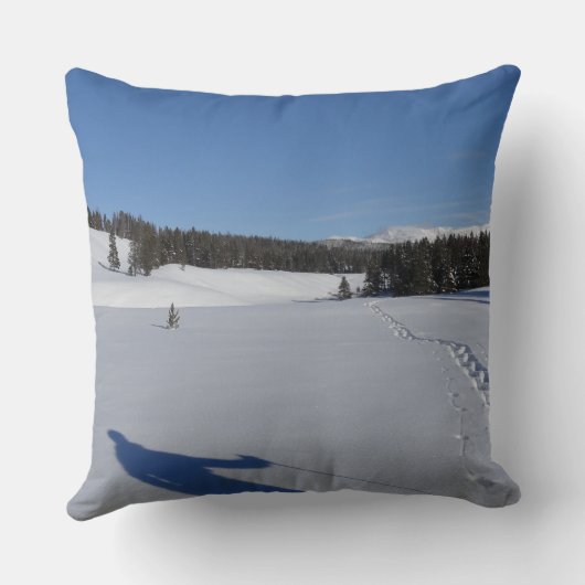 イエローストーン国立公園でのスノーシュー クッション (裏面)