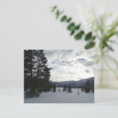 イエローストーン国立公園での雪の日の終わり ポストカード (スタンド正面)