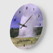 イエローストーン国立公園に忠実 ラージ壁時計 (傾斜)