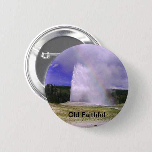 イエローストーン国立公園に忠実 缶バッジ (正面&裏面)