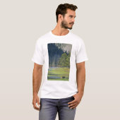 イエローストーン国立公園のアメリカバイソンと子 Tシャツ (正面フル)