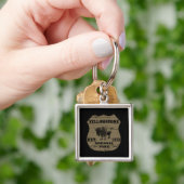 イエローストーン国立公園のビンテージバイソン キーホルダー (手)