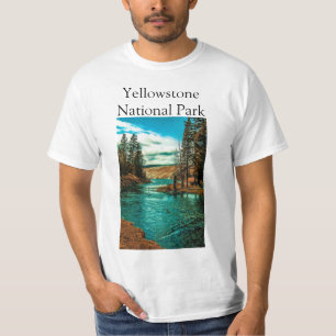 イエローストーン国立公園のメンズシャツ Tシャツ