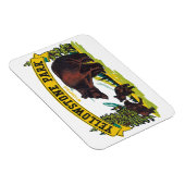 イエローストーン国立公園のヴィンテージのヒグマ マグネット (右側)