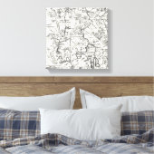 イエローストーン国立公園のヴィンテージの地図 キャンバスプリント (インサイチュ (寝室))