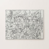 イエローストーン国立公園のヴィンテージの地図 ジグソーパズル (横)