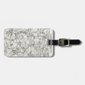 イエローストーン国立公園のヴィンテージの地図 ラゲッジタグ (正面横)