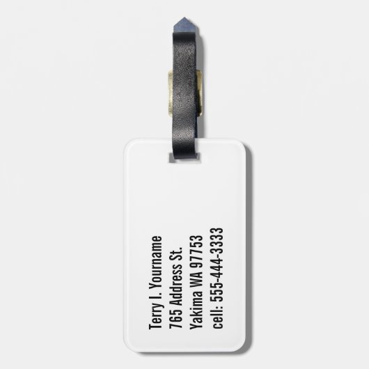 イエローストーン国立公園のヴィンテージの地図 ラゲッジタグ (裏面縦)