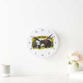 イエローストーン国立公園のヴィンテージブラウンクマ ラウンド壁時計 (ホーム)