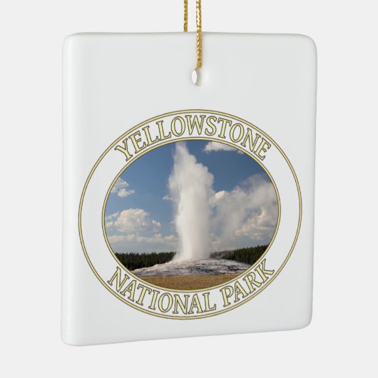 イエローストーン国立公園の忠実な老人 セラミックオーナメント (右)