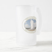 イエローストーン国立公園の忠実な老人 フロストグラスビールジョッキ (正面右)