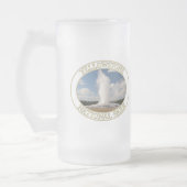 イエローストーン国立公園の忠実な老人 フロストグラスビールジョッキ (左)